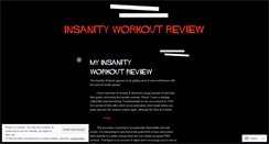 Desktop Screenshot of myinsanityworkoutreview.wordpress.com