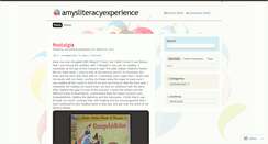 Desktop Screenshot of amysliteracyexperience.wordpress.com