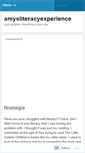 Mobile Screenshot of amysliteracyexperience.wordpress.com