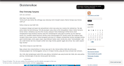 Desktop Screenshot of eksistensikoe.wordpress.com
