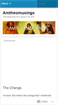 Mobile Screenshot of amtheomusings.wordpress.com