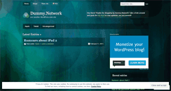 Desktop Screenshot of dummynetwork.wordpress.com