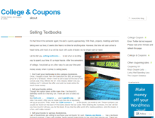 Tablet Screenshot of collegeandcoupons.wordpress.com