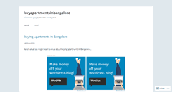 Desktop Screenshot of buyapartmentsinbangalore.wordpress.com