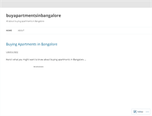 Tablet Screenshot of buyapartmentsinbangalore.wordpress.com