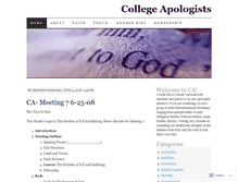 Tablet Screenshot of collegeapologists.wordpress.com