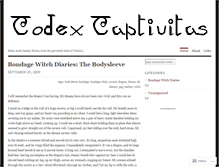 Tablet Screenshot of codexcaptivitas.wordpress.com