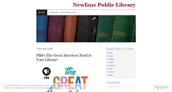 Desktop Screenshot of newfanelibrary.wordpress.com