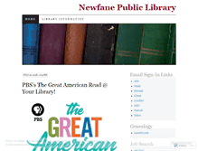 Tablet Screenshot of newfanelibrary.wordpress.com