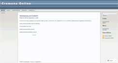 Desktop Screenshot of cremonaonline.wordpress.com