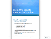 Tablet Screenshot of from1investor2another.wordpress.com