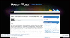 Desktop Screenshot of mobilityworld.wordpress.com