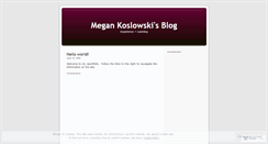 Desktop Screenshot of megankoslowski.wordpress.com