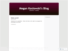Tablet Screenshot of megankoslowski.wordpress.com