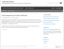 Tablet Screenshot of disturbedcitizen.wordpress.com