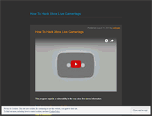 Tablet Screenshot of howtohackxboxlivegamertags.wordpress.com