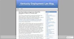 Desktop Screenshot of kentuckyemploymentlawblog.wordpress.com