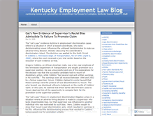 Tablet Screenshot of kentuckyemploymentlawblog.wordpress.com