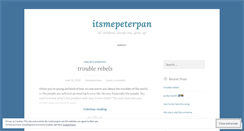 Desktop Screenshot of itsmepeterpan.wordpress.com