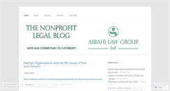 Desktop Screenshot of nonprofitlegal.wordpress.com