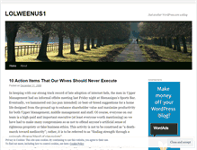 Tablet Screenshot of lolweenus.wordpress.com