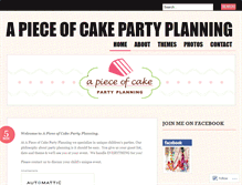 Tablet Screenshot of apieceofcakepartyplan.wordpress.com