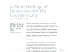 Tablet Screenshot of honda892.wordpress.com