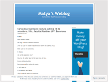 Tablet Screenshot of matyx.wordpress.com