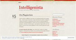 Desktop Screenshot of intelligenista.wordpress.com