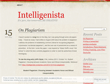 Tablet Screenshot of intelligenista.wordpress.com