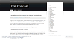 Desktop Screenshot of finefindings.wordpress.com