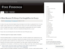 Tablet Screenshot of finefindings.wordpress.com