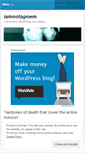 Mobile Screenshot of iamnotapoem.wordpress.com