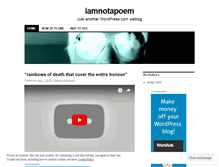 Tablet Screenshot of iamnotapoem.wordpress.com