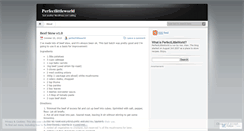 Desktop Screenshot of perfectlittleworld.wordpress.com
