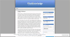 Desktop Screenshot of pilotknowledge.wordpress.com