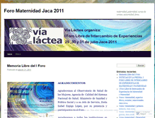Tablet Screenshot of foromaternidadjaca2011.wordpress.com