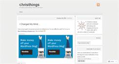 Desktop Screenshot of christhings.wordpress.com