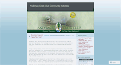 Desktop Screenshot of andersoncreekclub.wordpress.com
