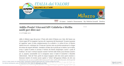 Desktop Screenshot of italiadeivalorimilazzo.wordpress.com