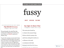 Tablet Screenshot of fussy.wordpress.com