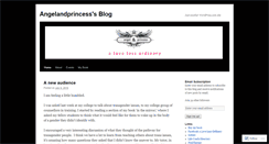 Desktop Screenshot of angelandprincess.wordpress.com