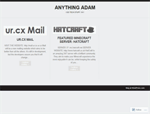 Tablet Screenshot of anythingadam.wordpress.com