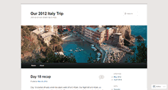 Desktop Screenshot of 2012italytrip.wordpress.com