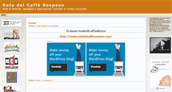 Desktop Screenshot of caffesospeso.wordpress.com