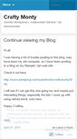 Mobile Screenshot of craftymonty.wordpress.com
