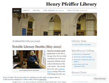 Tablet Screenshot of macmurraylibrary.wordpress.com