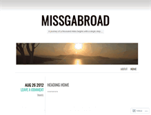 Tablet Screenshot of missgabroad.wordpress.com