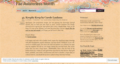 Desktop Screenshot of faeawarenessmonth.wordpress.com