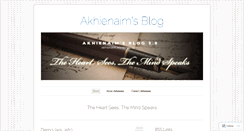 Desktop Screenshot of akhienaim.wordpress.com